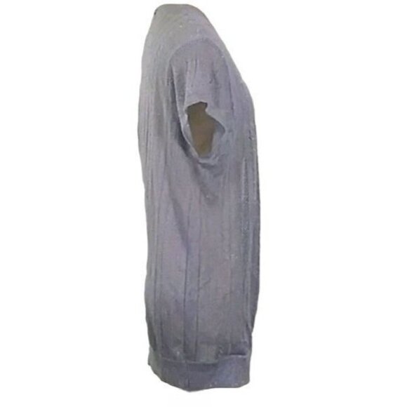 Xhilaration Silver Gray Metallic Knit Open Front Cap Sleeve Sweater Top Size XXL - Picture 5 of 8